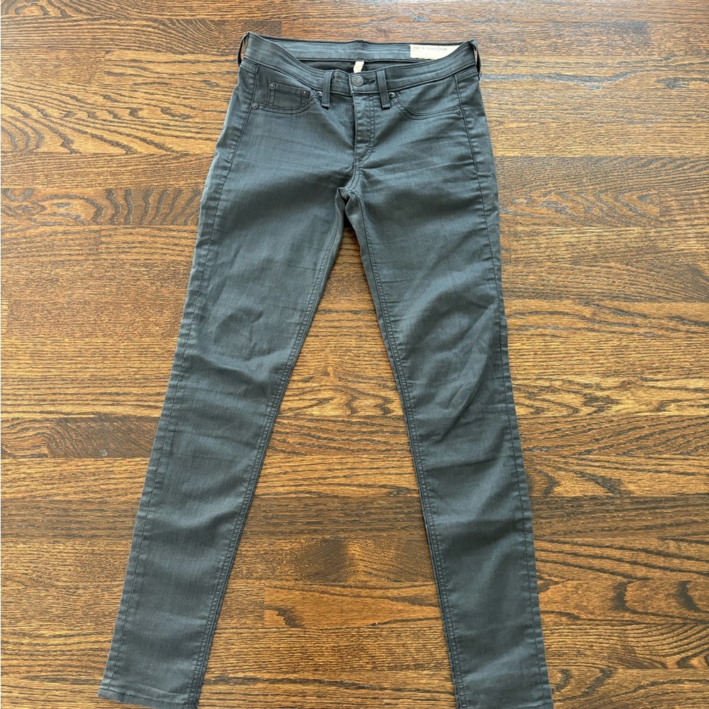 RAG & BONE Black Light Shimmer Skinny Legging Jeans in Shoreditch Size 27
